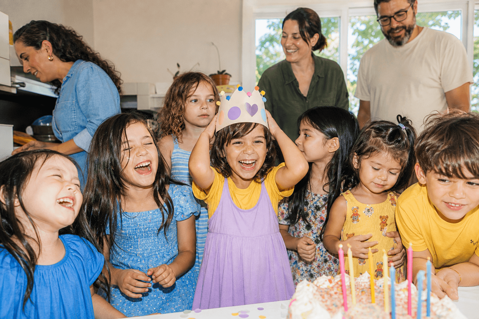 Imperfect group portrait at the birthday
